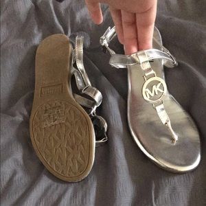 Kids silver Michael Kors shoes
